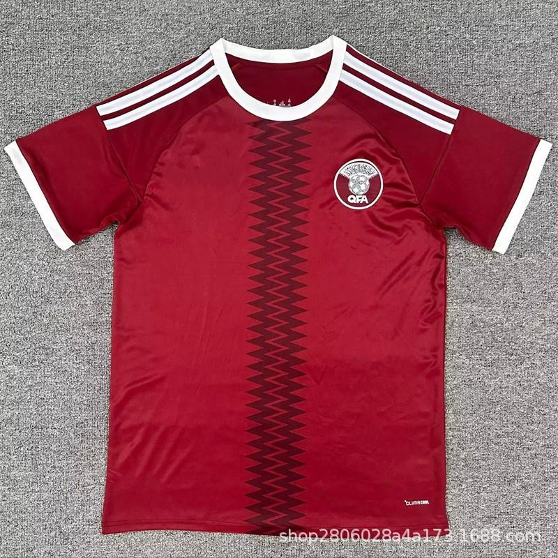 Mens Soccer Jersey 2026-2027 Qatar National Team Home Away Short Sleeve Football Shirt Training Match