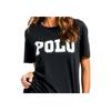 Polo Ralph Lauren Logo Print Pullover Short Sleeve T-Shirt Women tops Black 211744685-001