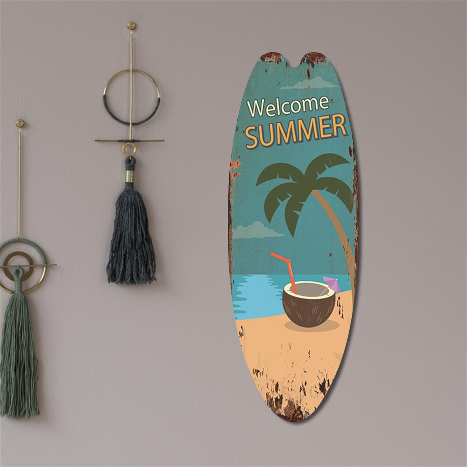 

Повседневный домашний декор, винтажный деревянный знак, доска для серфинга, деревянный знак, подвесной пляжный стиль коричневый