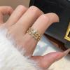 Geometric Y2k Open Ring Jewelry Accessories Irregular Finger Ring Zircon Star Ring  Gift