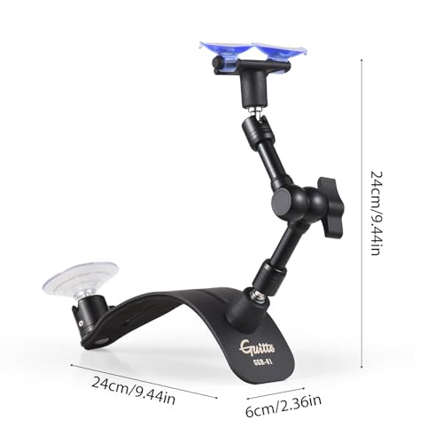 Btuty Guitar Support Rest Leg Bracket, Suction Cup Mount, Aluminum Professional Guitar Leg Stand, Musical Instrument Accessories, Lightweight Foldable