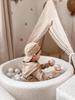 Foam playground with pool 90x30 Boucle White 200 balls: white, light mint, light pink, beige