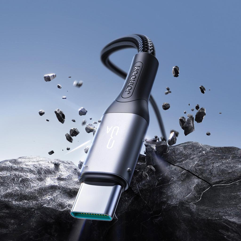 Cabo USB-A para USB-C 3A 2m - preto