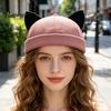 Cute Animal Ear Docker Cap Brimless Cat Hat, Cap, Adjustable Skullcap, Stylish Soft Comfortable Sun Hat Sailor for Women Men Street Casual Wear Size