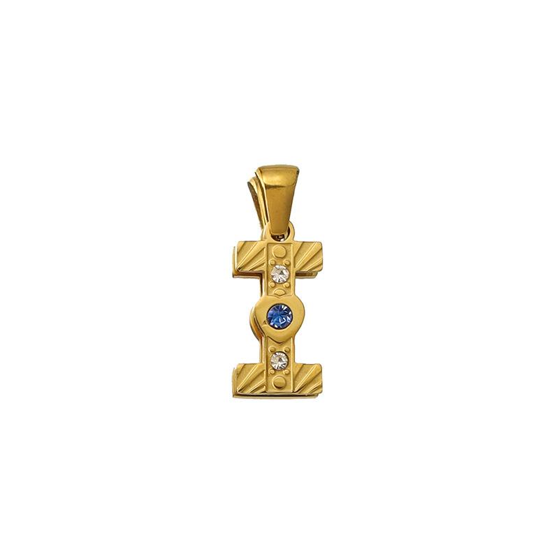 26 Letter Pendant Necklace 18K Pendant Series Ring Gold Color Independent Station Necklace Accessories Jewelry