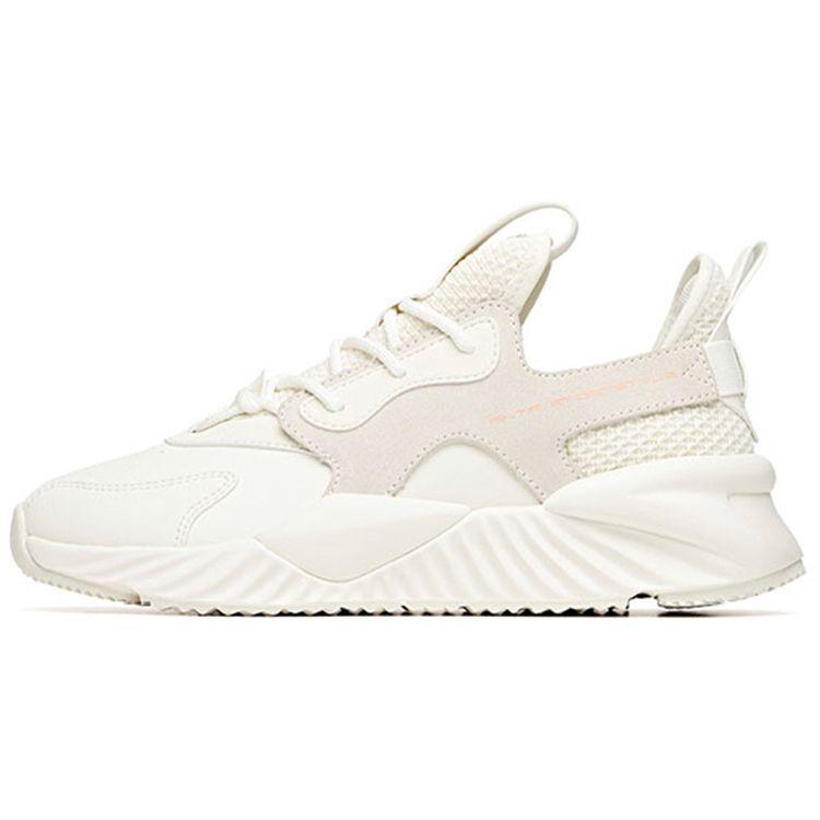 Anta Lifestyle Series Low-Top Dad Shoes Women Sneakers White Brown 922018803-6 37.5