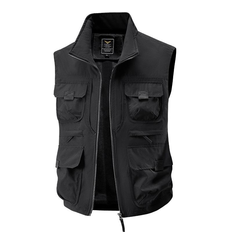 Taglia Forte 6XL Gilet Primavera ed Estate Uomo Taglia Europea Gilet Gilet da Lavoro Senza Maniche Giacca Casual