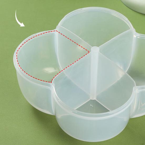 720ML Portable Milk Powder Dispenser with 4 Compartments No-Spill Baby Formulas Dispenser Storage Box Travel Infant Kids Snack Food Container