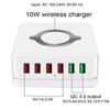 6-Port USB Qi Fast Wireless Charger Dual Quick Charge QC3.0 Charging Station