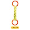 Pet Playtime Dog Toy Rope Double-Ring Cotton Blend for Interactive Enjoyment