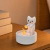 Cute Cat Candle Holder 3D Printed Tealight Candle Holder White Kitten Candle Light