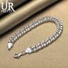 925 Sterling Silver Side Chain Bracelet Fashionable Wedding Jewelry