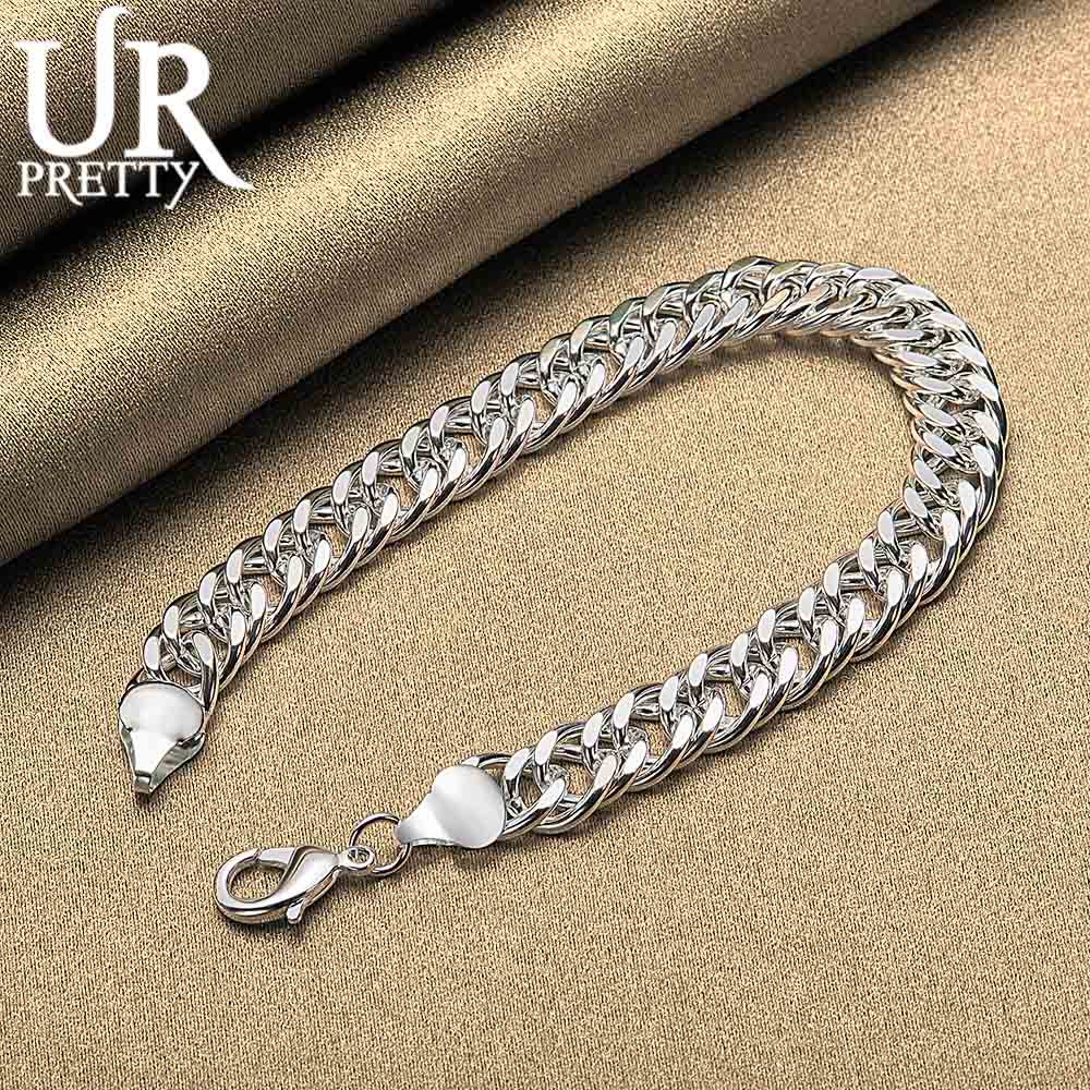 925 Sterling Silver Side Chain Bracelet Fashionable Wedding Jewelry