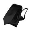 Michiko London Black Black with Silk Perfect for Buddhist Memorial and Other Occasions One-Touch No-Tie Necktie, Formal, Dimples, Blend, Ceremonies,
