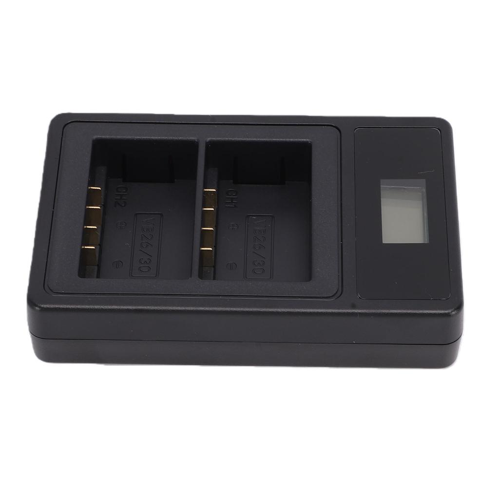 Camera Flash Charger Fit for VB26 VB26B VB30 Battery 5Wx2 Camera Flash Dual Battery Fast Charger with Smart Display