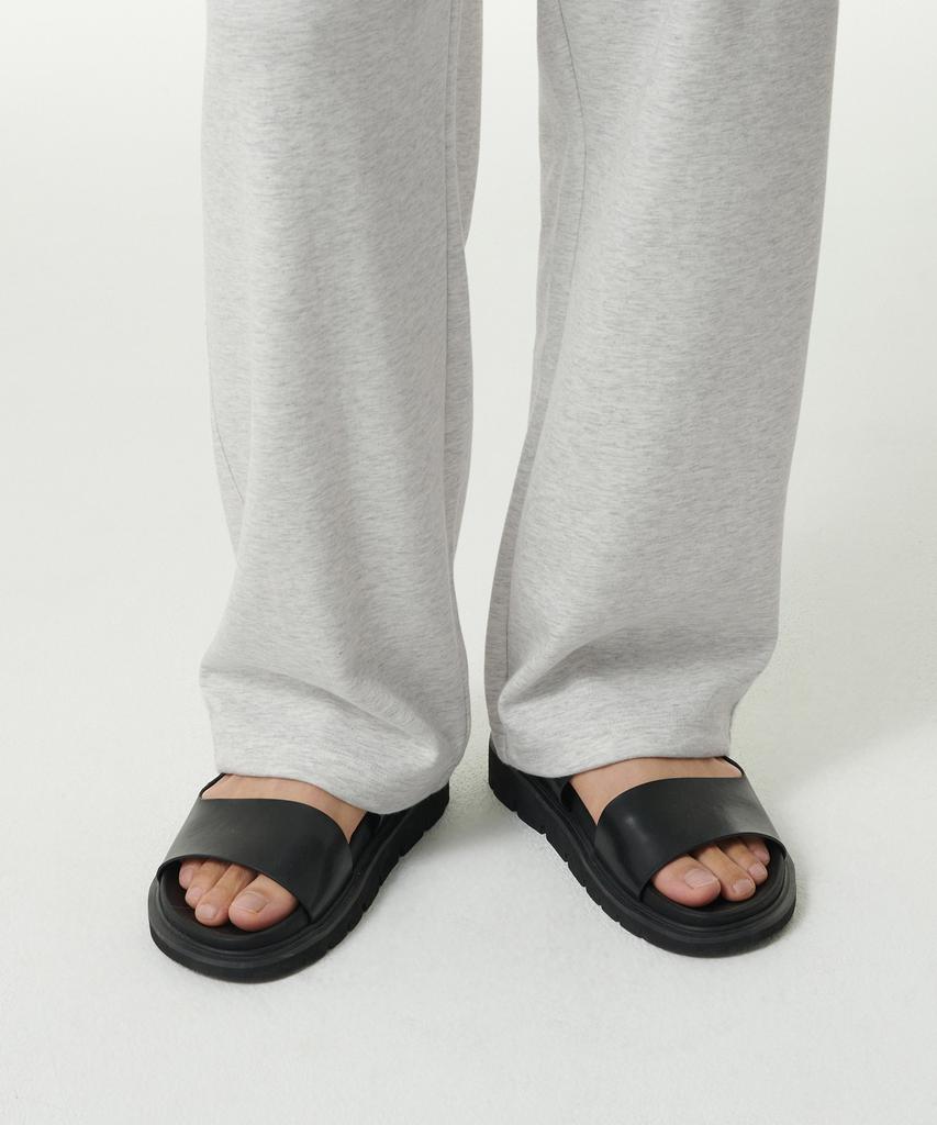 MUSINSA STANDARD [Cooltandard] One-Pleat Wide Lounge Sweatpants [Melange Light Gray]