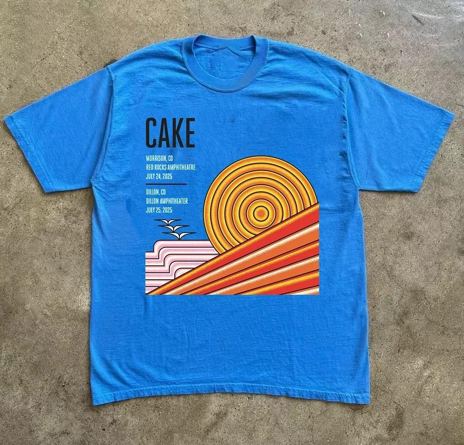 

Cake Band Live In Red Rocks 2025 T Shirt Full Size S5XL SU121 Unisex T-Shirt S