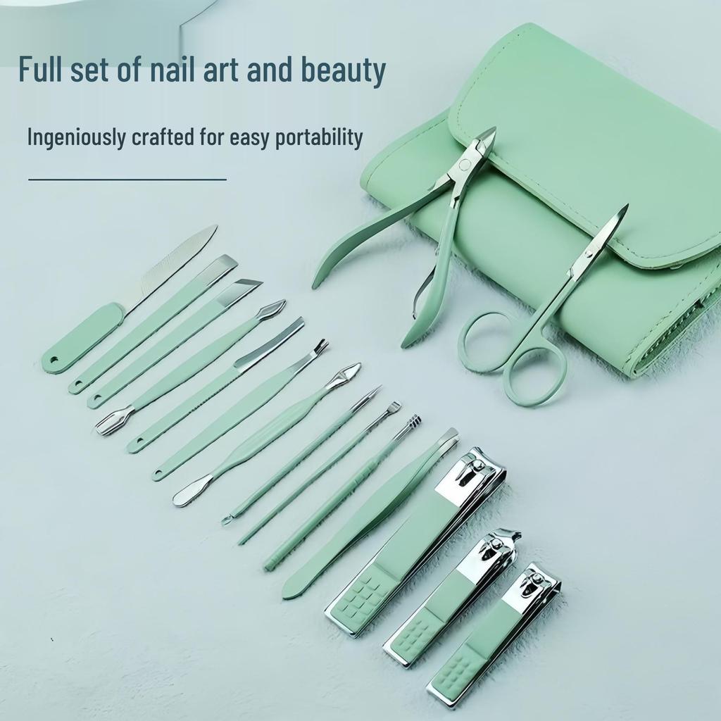 Complete Nail Care Kit: Multifunctional Clippers, Pedicure Knife, Ear Cleaner, Dead Skin Scissors, Ear Pick