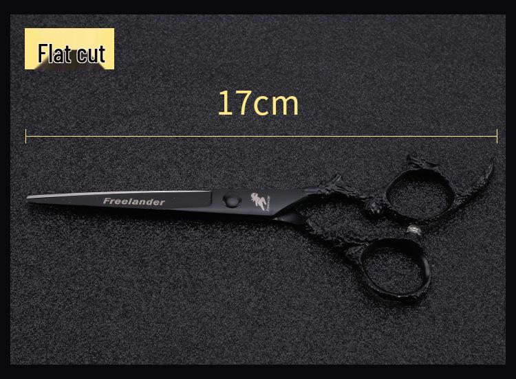 FGL 6" Black Dragon Hairdressing & Barber Scissors Set