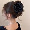 Squisito Clip a Pinza per Capelli a Forma di Rosa per Donna Elegante Clip a Squalo con Sensazione Superiore Accessori per Capelli a Rosa Grande Pinza a Squalo