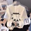 2026 Summer Women's Casual Loose White Panda Short-Sleeve T-shirt