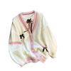 Korean Style Loose Knit Cardigan with Bow Knot - Autumn/Winter 2026