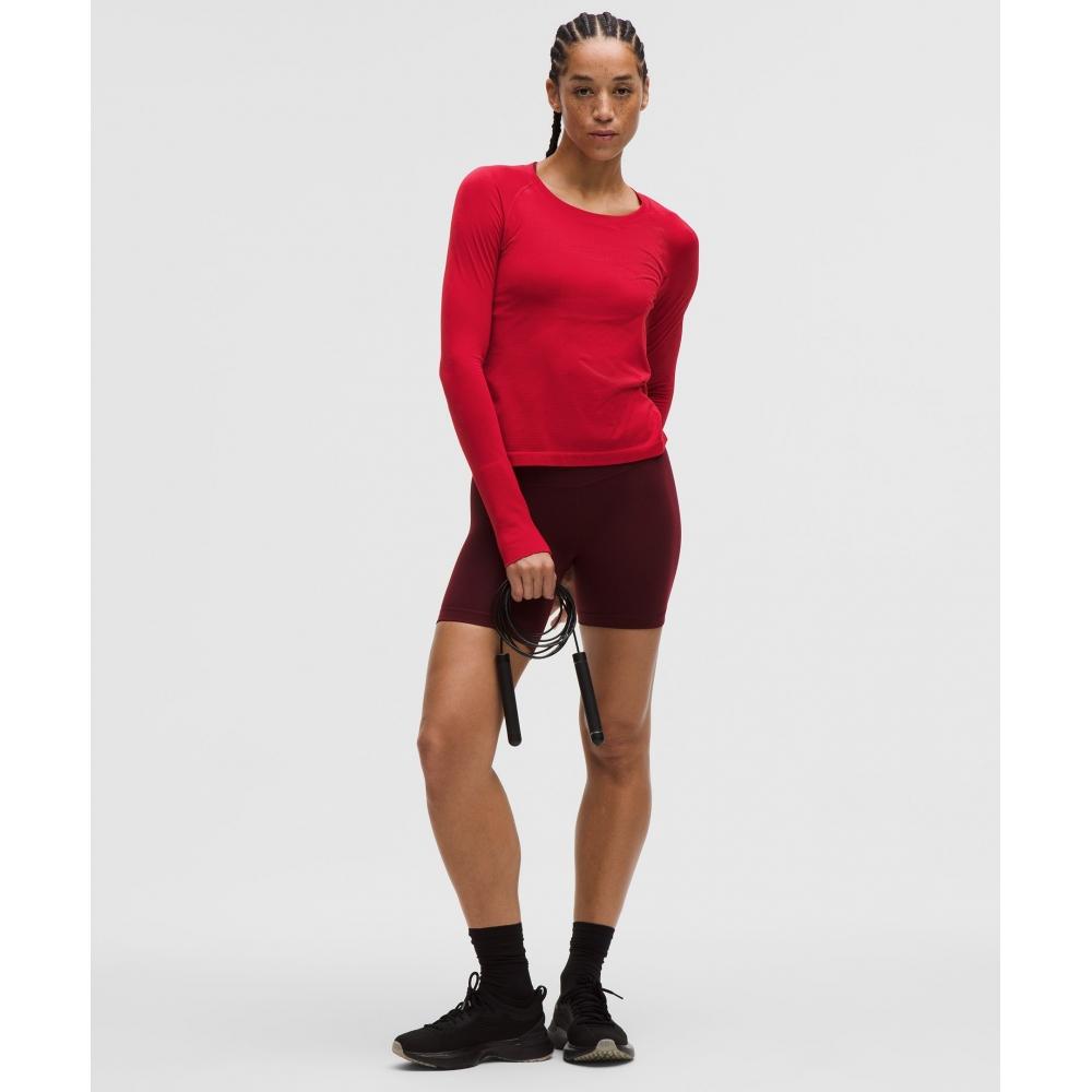 Lululemon Swiftly Tech Long Sleeve Shirt 2.0  Waist Length Oxford Red Oxford Red