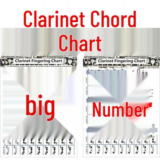 Таблица аппликатуры аккордов для кларнета - Диаграмма и ноты