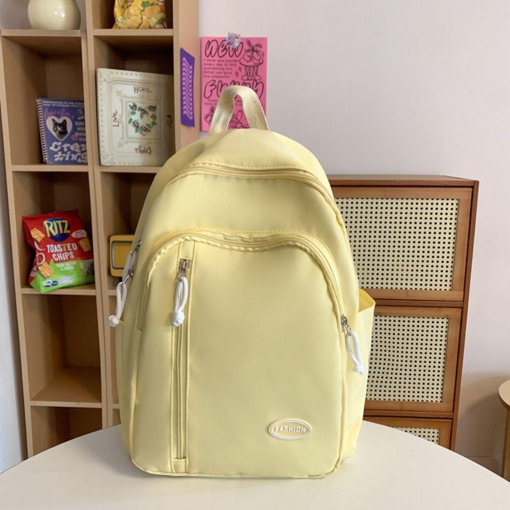 

Large Capacity Casual Shoulder Backpack Nylon Korean Style School Bag Student School Bag Children жёлтый