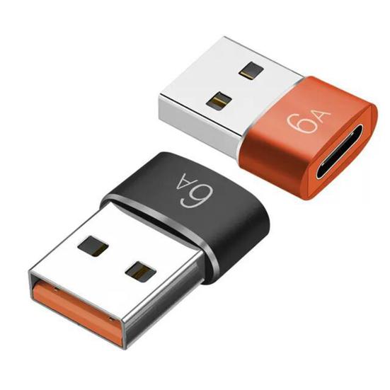 Typ-C Adapter Mini 6A Typ-C Buchse Schnellladung zu USB 3 Stecker Konverter