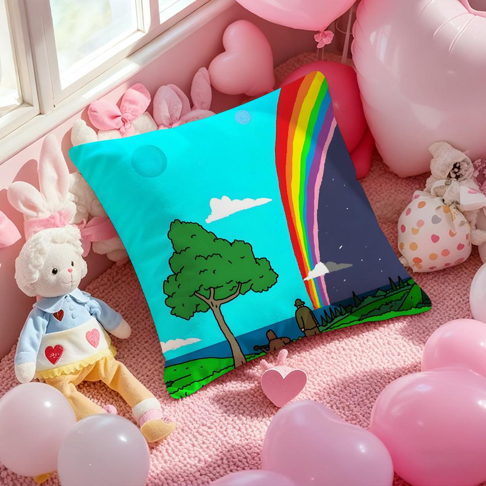 

Quirky The Big Lez Show Cushion Cover Pattern Printed Pillowcase for Living Room Sofa Cushion Cover & Bedroom Decor 12x12Inch