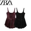 Zab Autumn New Women's Clothing Fashion Style French Design Velvet Corset Dress 9194072