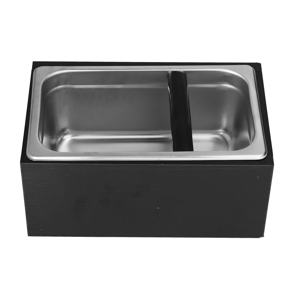 Kaffeeabfallbehälter, großer, abnehmbarer Kaffeesatz-Abstoßbehälter aus Edelstahl für Cafés und Zuhause