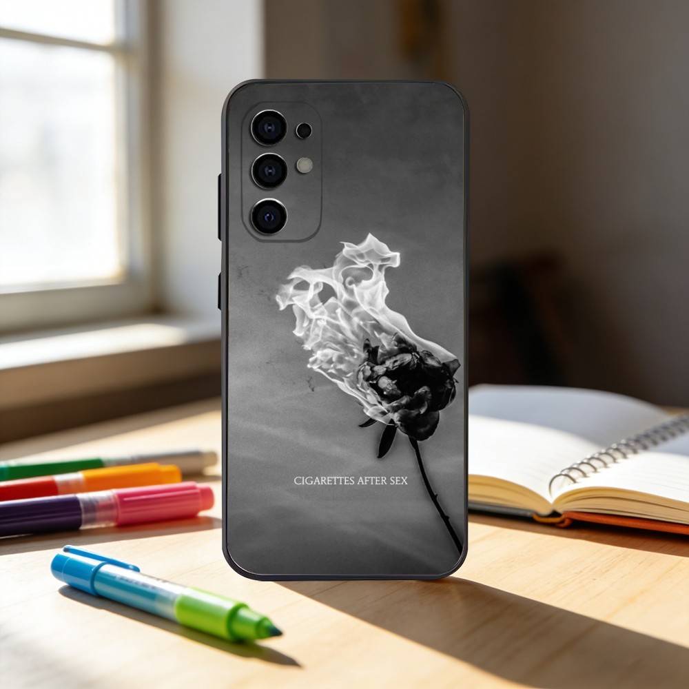 c-Cigarettes A-After Sex Band Phone Case For Samsung S25,S24,S21,S22,S23,S30,Ultra,S20,Plus,Fe,Note,10,9,5G Black Cover