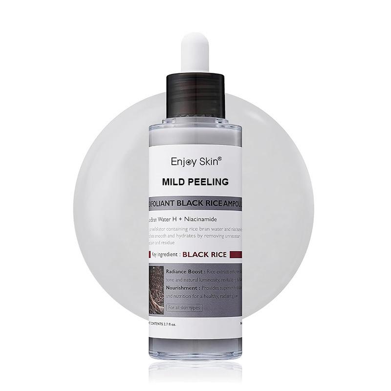 Exfoliating White Rice Essence Facial Barrier Repair Black Rice Extract Gentle Renewal Brightening Hydrating Serum 