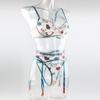 New sex underwear perspective three-point seduction suit, garters, sexy bikini bright pattern
