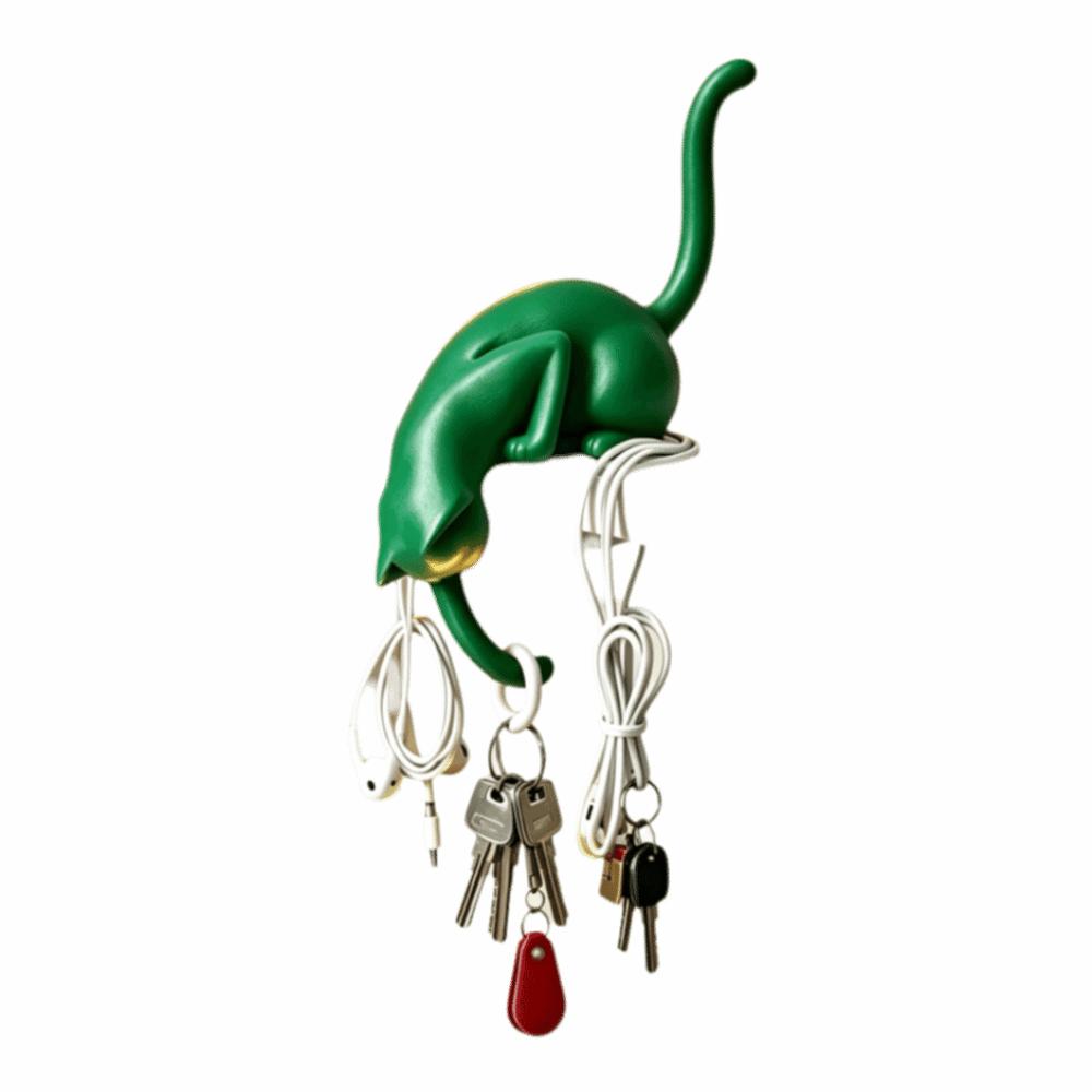 Inverted Hanging Upside Down Cat Figurine Cute Christmas Tree Ornament Home Office Decor