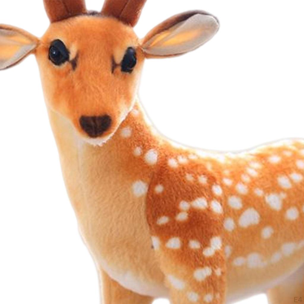 Lifelike Plush Sika Spotted Deer Home Decor Soft Sleeping Doll , Stuffed Animal for Kids