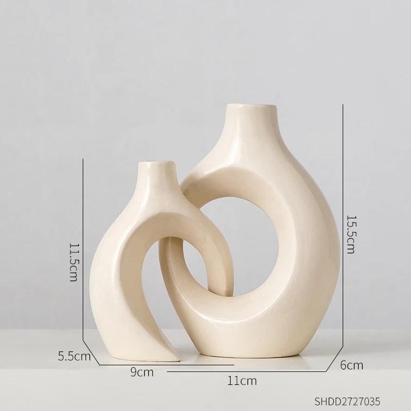 

Минимализм Домашний Декор Белый Подсвечник Interlock Гостиная Настольный Орнамент Керамический Подсвечник Свадебное Украшение Подарок