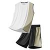 Summer Casual Sports Suit Men's Short Sleeved Lightweight Quick Drying Ice Silk Two-piece Set