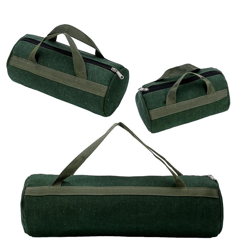 Canvas Tool Bag Wear Resistant Heavy Duty Storage Organizer for Construction Site Plumbing Car Repair Tools