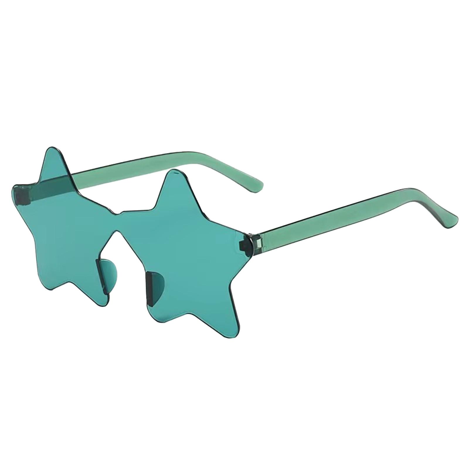 Солнцезащитные очки без оправы в форме звезды — фото 12