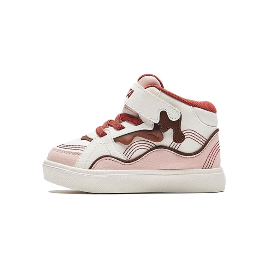 Anta Comfortable Durable High-Top Walking Shoes Baby Shoes White Pink A322340022-3