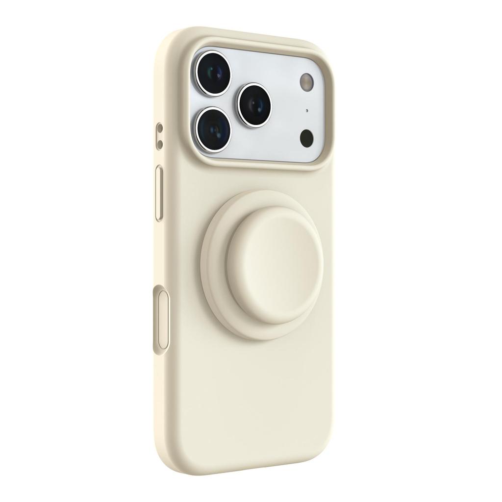 Magnetic Folding Stand for Apple, Huawei, Samsung - Stylish Solid Color Liquid Silicone with Air Cushion