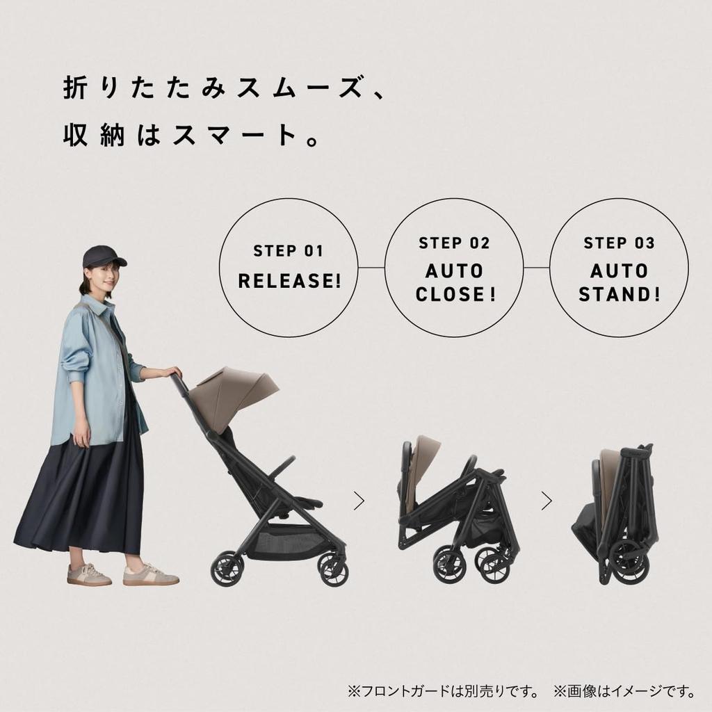 Carrinho Combi Auto N Second BQ, Verde Escuro, para bebês de 6 meses a 48 meses, com fechamento automático e dobragem compacta.