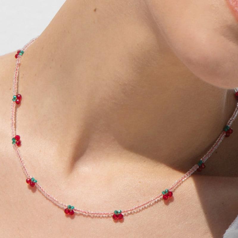 FANTASTIC PLANET cherry crystal necklace