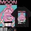 Streetwear Sailor Moon Anime Graphic T Shirts Mens Clothing Y2k Loose Casual Womens Short Sleeved Tee Tops Summer 2025 Unisex