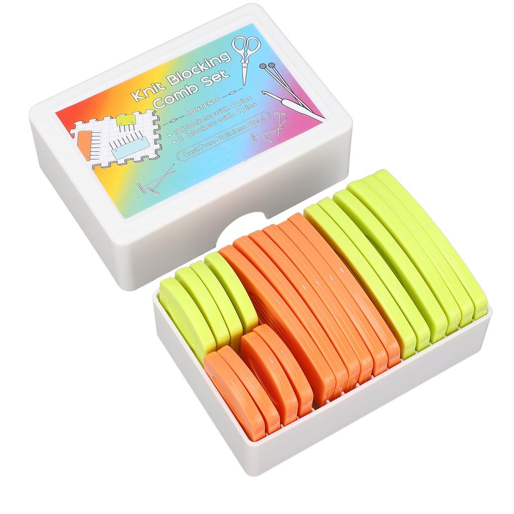 Knit Blocking Combs Knitting Crochet Sewing Comb Set Home Project Tools Orange Yellow