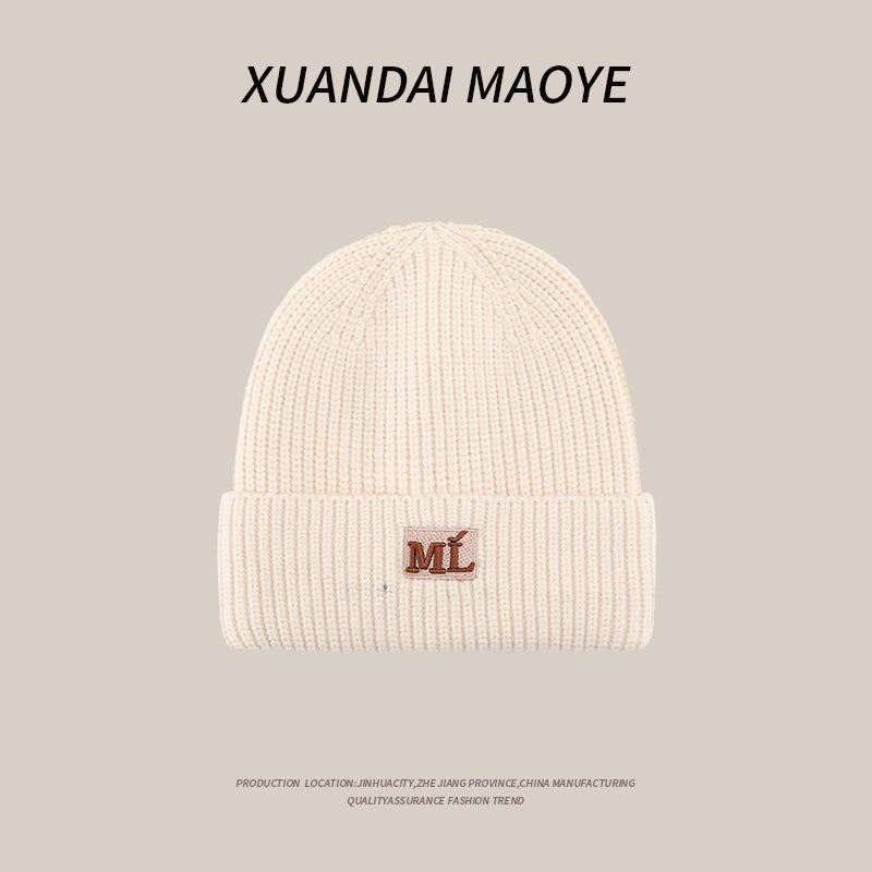 Autumn and Winter Wool Hat for Women Plush New Korean Knitted Hat Versatile Warm Ear Protection and Thickened Fashion