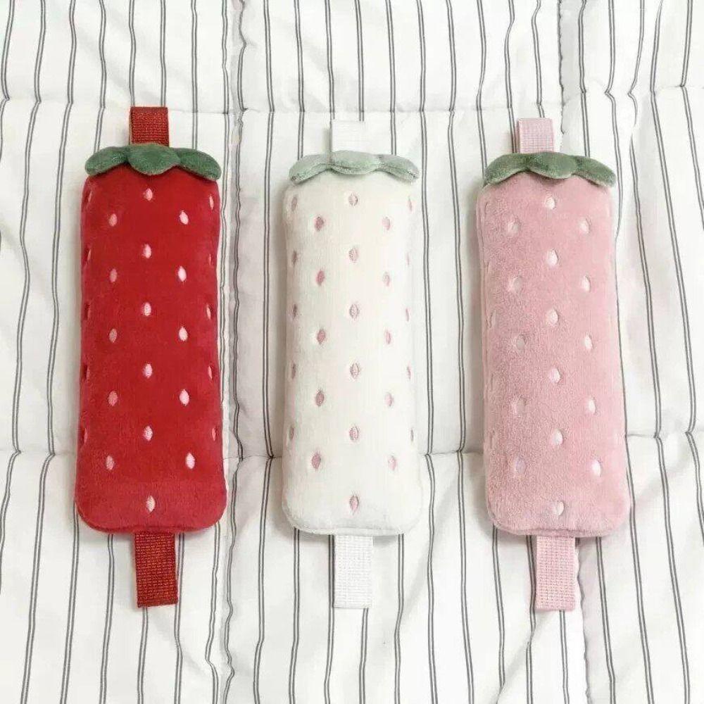 Large Capacity Plush Strawberry Pencil Case Zipper Stationery Pouch  Back To School